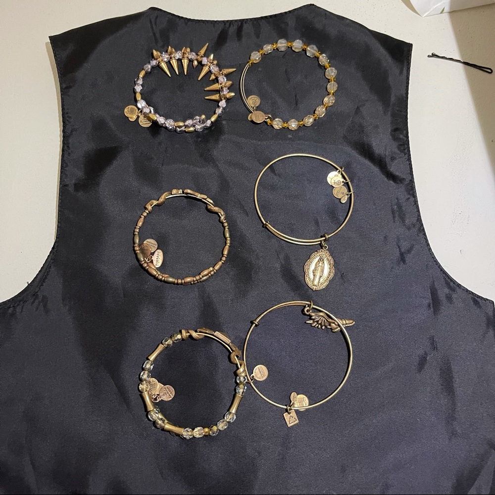 Bundle of six Alex and Ani bracelets